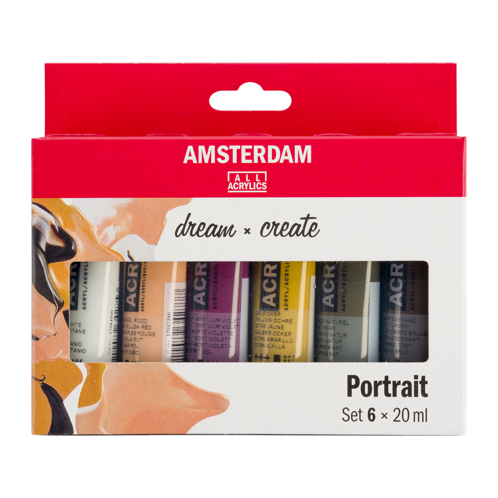 Talens Amsterdam Standard Series Acryl Portraitfarben Set 6 x 20 ml