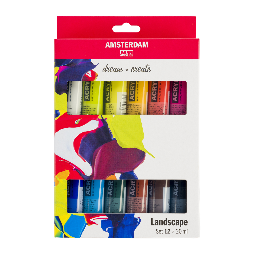 Talens Amsterdam Standard Series Acryl Landschaftsfarben Set 12 x 20 ml