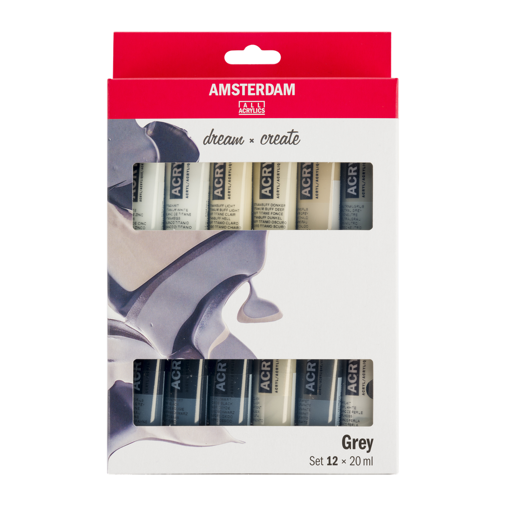 Talens Amsterdam Standard Series Acryl Grautöne Set 12 x 20 ml