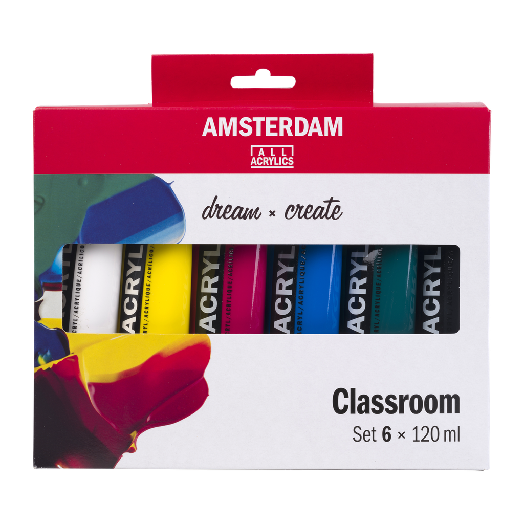 Talens Amsterdam Standard Series Acryl Classroom Set 6 x 120 ml