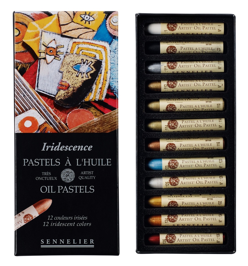 Sennelier Kartonschachtel Ölpastelle 12 Ölpastelle - irisiert