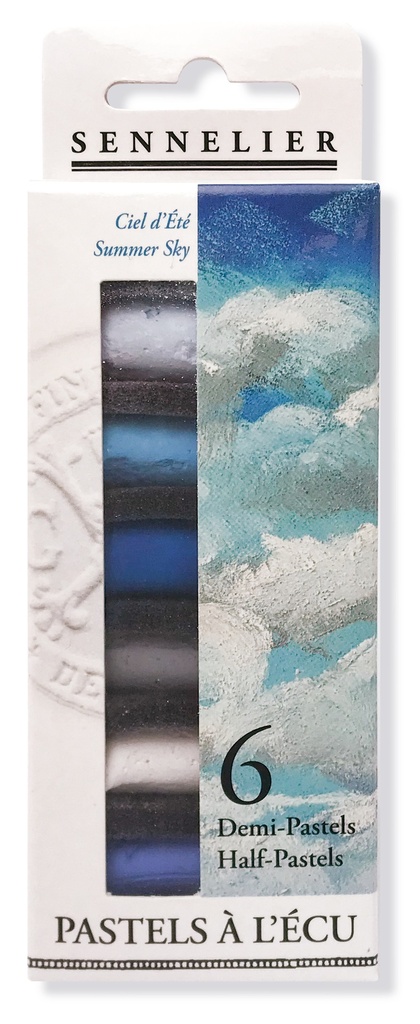 Sennelier Etui mit 6 ½ Softpastellen ECU - Sommerhimmel