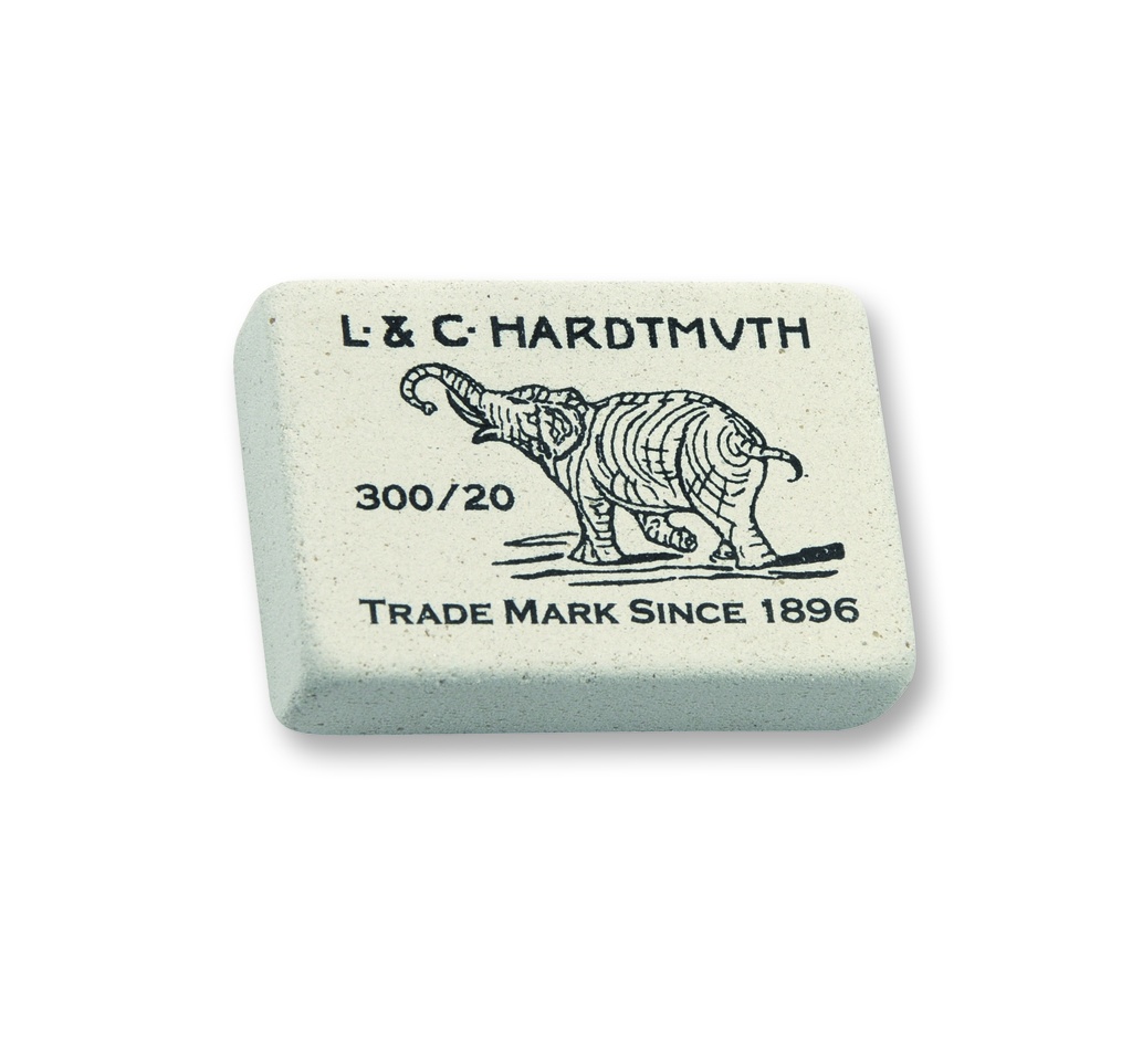 Radiergummi- " Klassisch " eckig / weiß