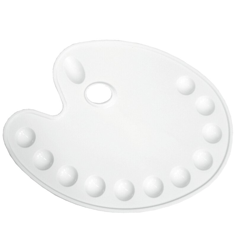 Mischpalette Kunststoff- Palette ,  Oval mit Griffloch