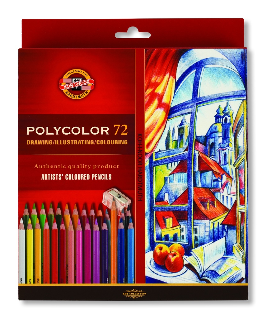 Polycolor- Künstlerfarbstifte Set inklusive Anspitzer und Graphitstifte