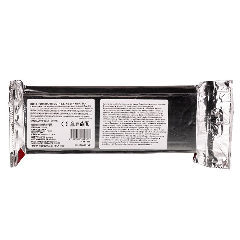 Modelliermasse- Schul- Modelliermasse  1000 g / 8 x 125 g  weiß 