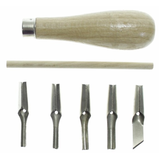 Linolschnitt Set - Linolbesteck 7 teilig