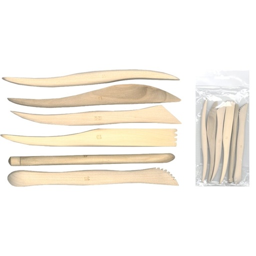 Modellierhölzer 6er Set ca. 16 cm lang