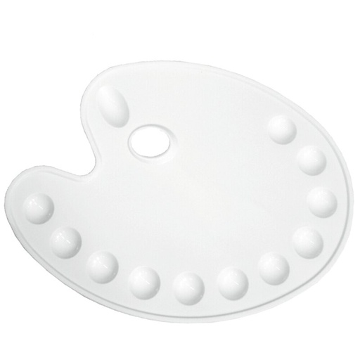 Mischpalette Kunststoff- Palette ,  Oval mit Griffloch