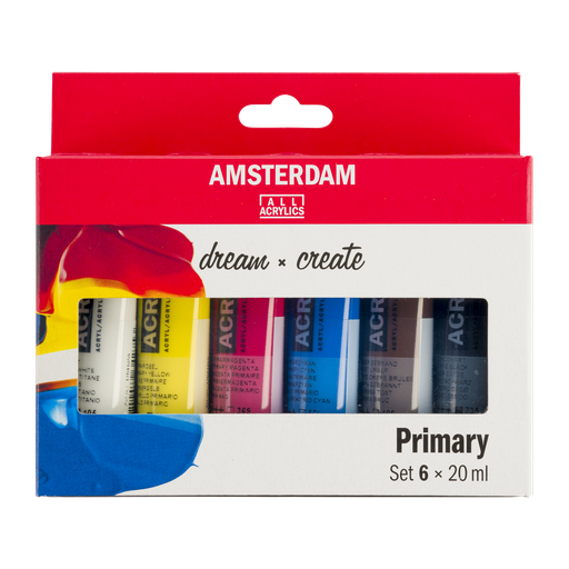 Talens Amsterdam Standard Series Acryl Primärfarben Set 6 x 20 ml