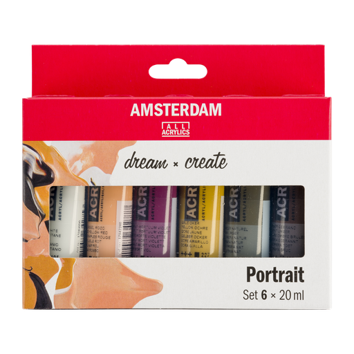 Talens Amsterdam Standard Series Acryl Portraitfarben Set 6 x 20 ml