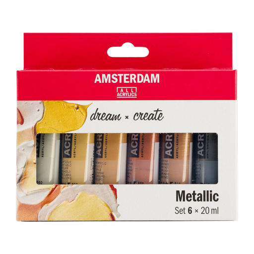 Talens Amsterdam Standard Series Acryl Metallicfarben Set 6 x 20 ml