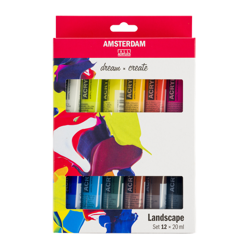 Talens Amsterdam Standard Series Acryl Landschaftsfarben Set 12 x 20 ml