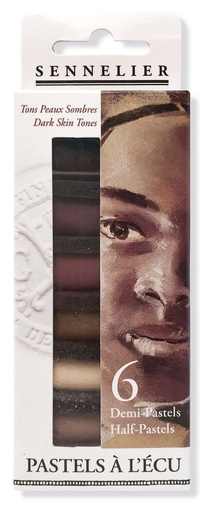 Sennelier Etui mit 6 ½ Softpastellen ECU - dunkle Hauttöne